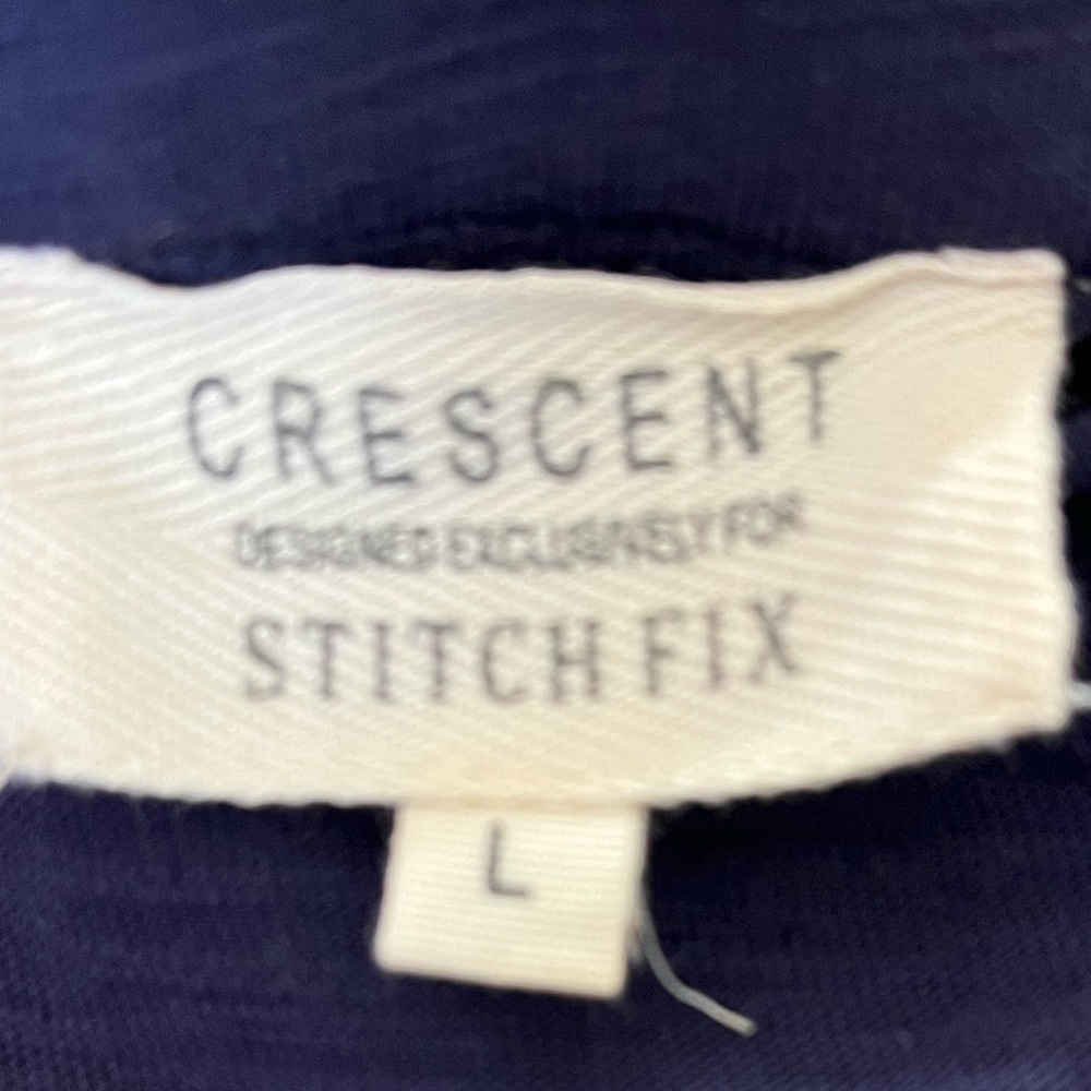 Stitch Fix Navy Cotton Sleeveless Tunic Top with Pink Embroidery Women’s Large - Picture 6 of 10